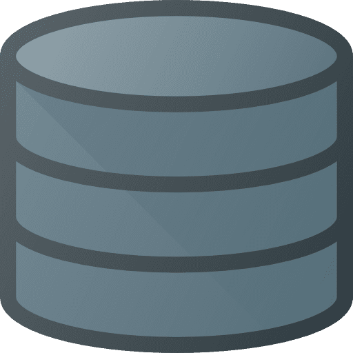 Database multimedia usage storage icon