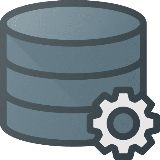 Database files network storage icon Database files network storage icon