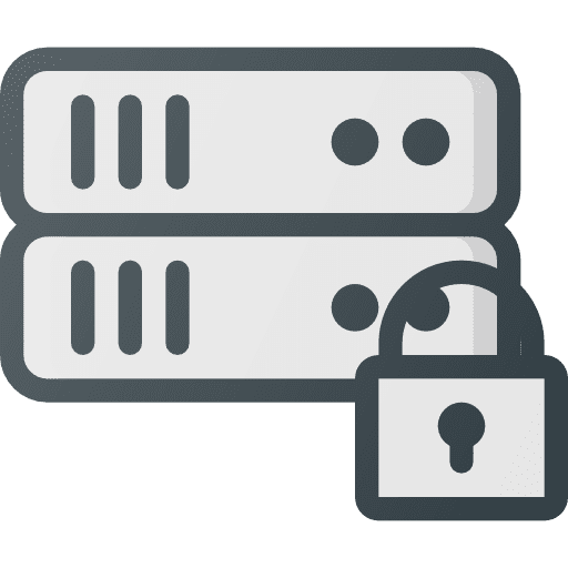 Database hosting files servers icon Database hosting files servers icon