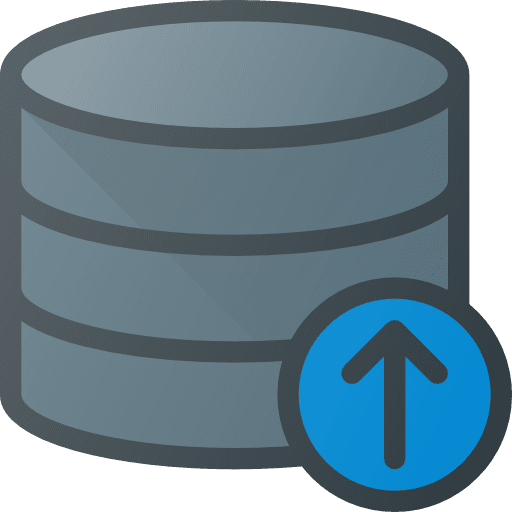 Database network hosting technology icon Database network hosting technology icon