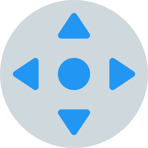 Direction controller control shapes and symbols icon