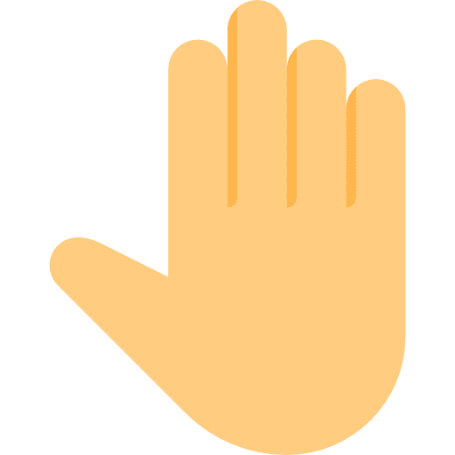 Open hand block on hold hand icon Open hand block on hold hand icon