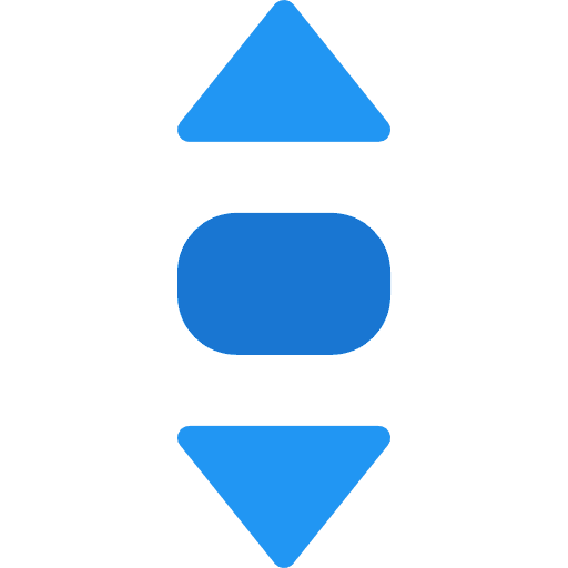 Scroll down shapes and symbols technology icon Scroll down shapes and symbols technology icon