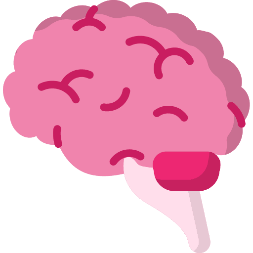 Brain healthcare and medical body organ education icon