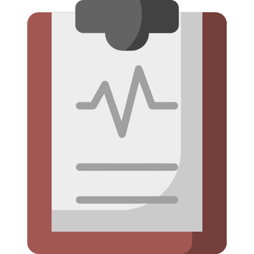 Clipboard medical history report health clinic icon