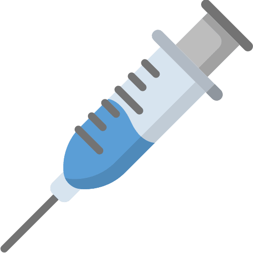 Injection doctor tools and utensils medicine icon