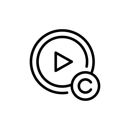 Video music and multimedia license owner icon