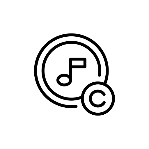 Music copyright owner copyrighted icon