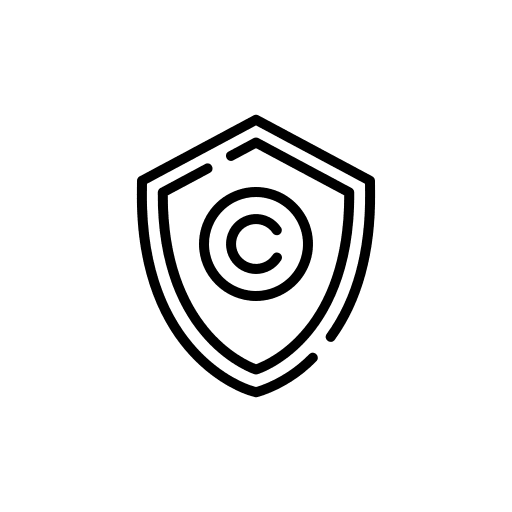Protect author copyright security icon