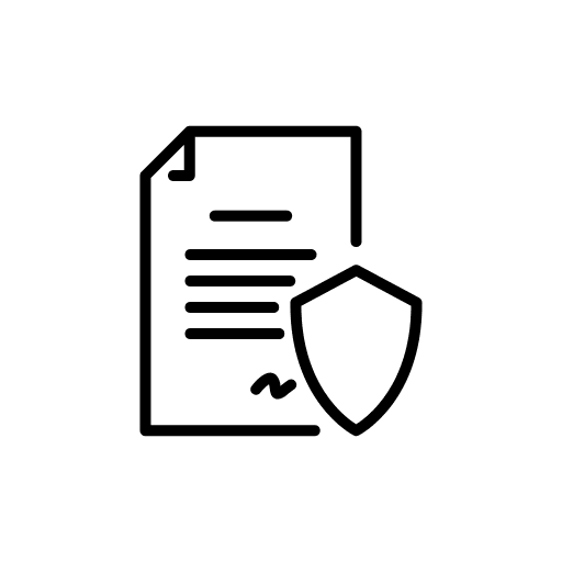 Security contract document paper icon