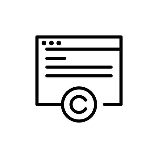 Web web license copyright icon