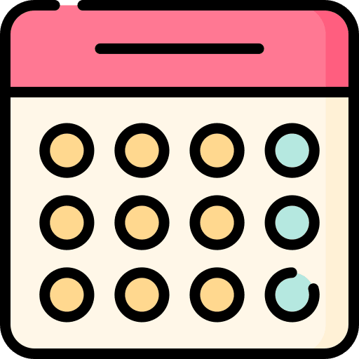 Calendar ios time and date day icon