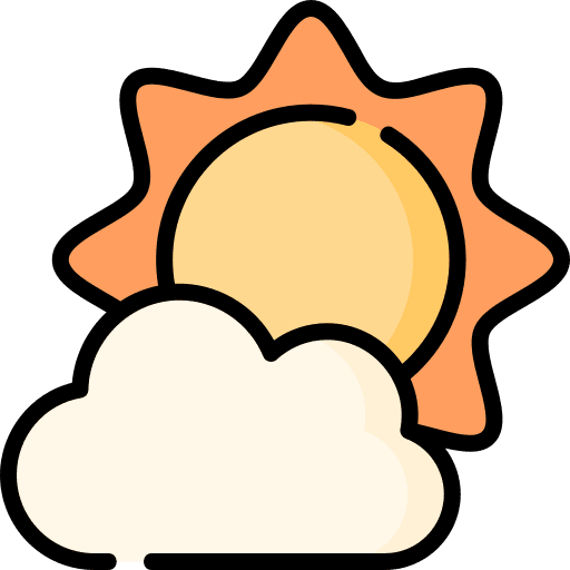 Weather app sun cloudy weather icon