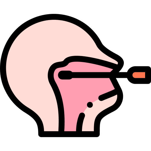 Swab healthcare and medical head covid icon
