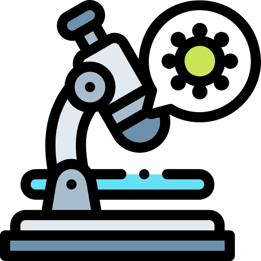 Microscope virus lab coronavirus icon Microscope virus lab coronavirus icon