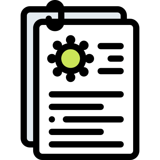 Test results disease coronavirus contagious illness icon Test results disease coronavirus contagious illness icon