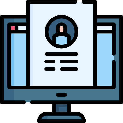 Cv files and folders business portfolio icon