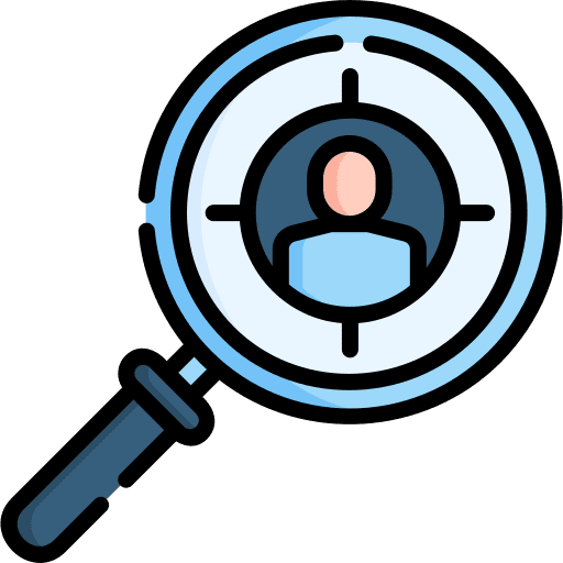 Headhunting talent search aim selection process icon
