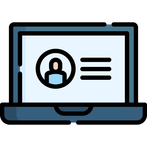 Laptop user mobile phone electronics icon