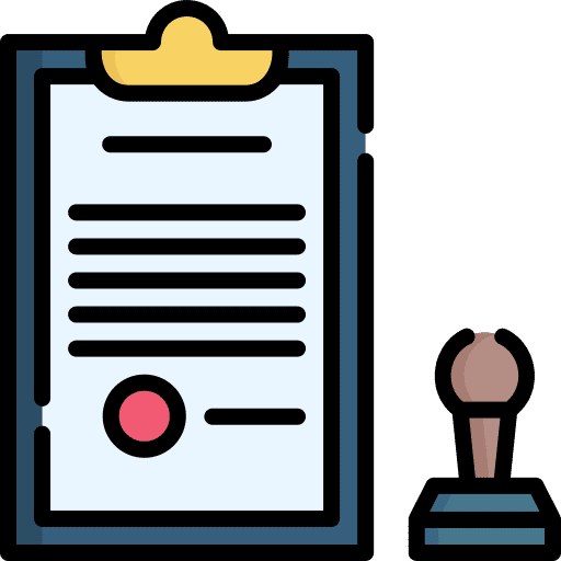 Stamp stamp certificate official documents icon