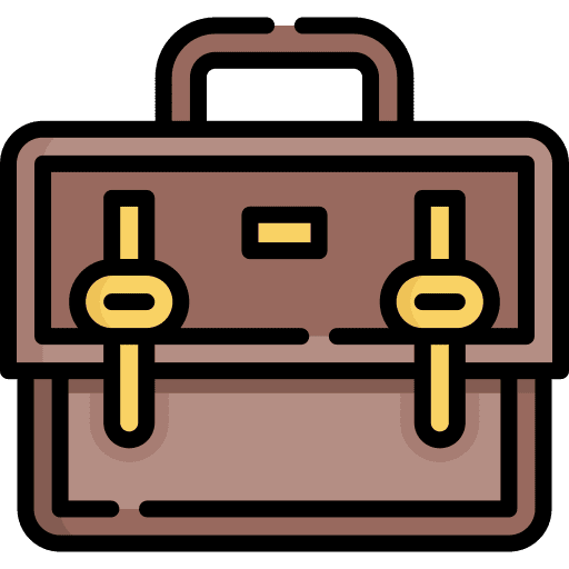 Briefcase portfolio travel business icon