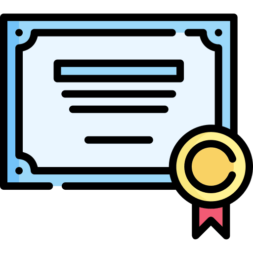 Certificate credential medal certificate icon
