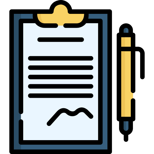 Contract document pen archive icon