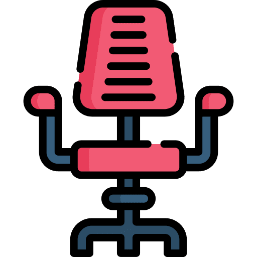 Desk chair sitting furniture and household office chair icon