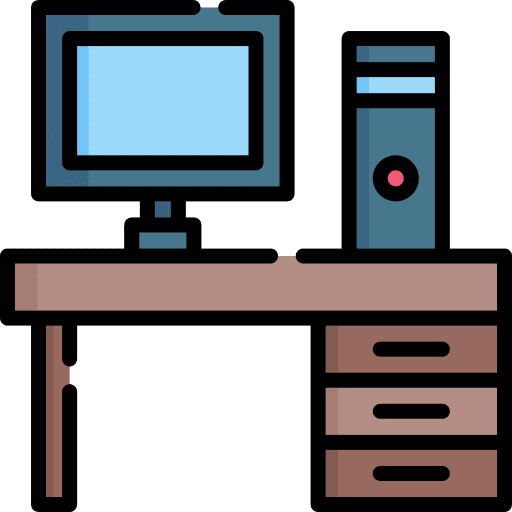 Desk drawer work place workplace icon