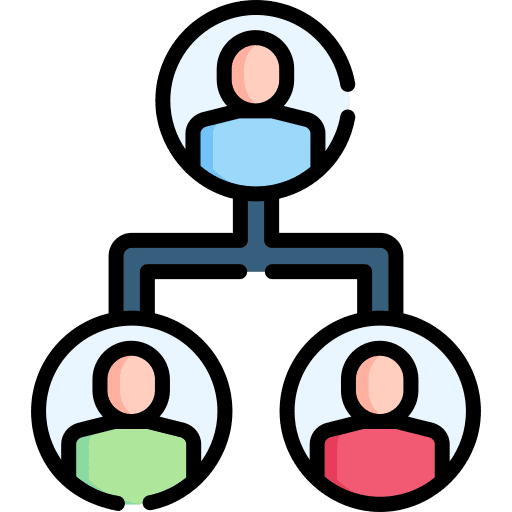 Hierarchy structure members organization team icon