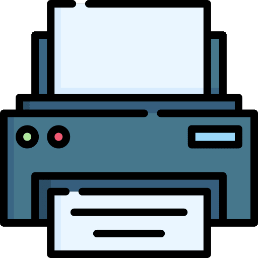Printer paper printing technology icon