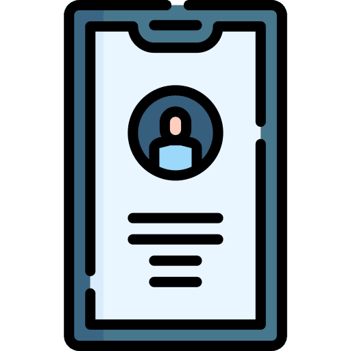 Smartphone mobile phone profile personal icon