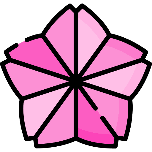 Flower folding origami nature icon