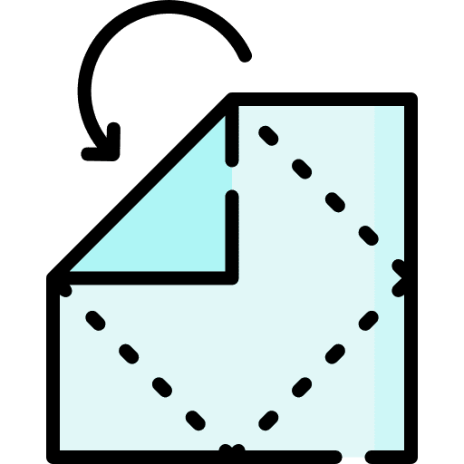 Origami craft folding paper icon