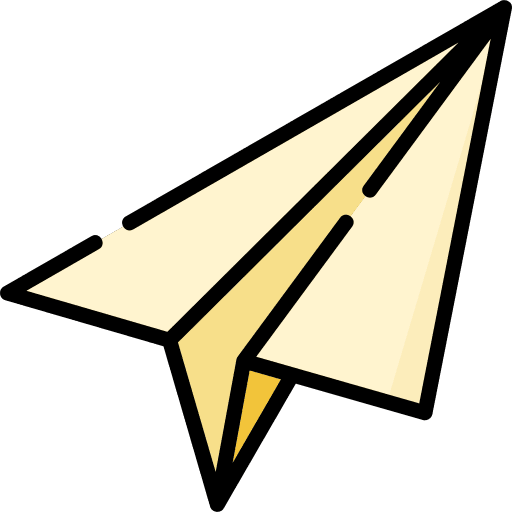 Plane origami folding plane icon