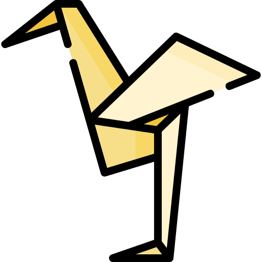 Heron art and design craft animal icon