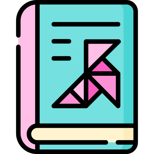 Origami book folding art and design icon