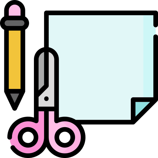 Origami pencil art and design folding icon