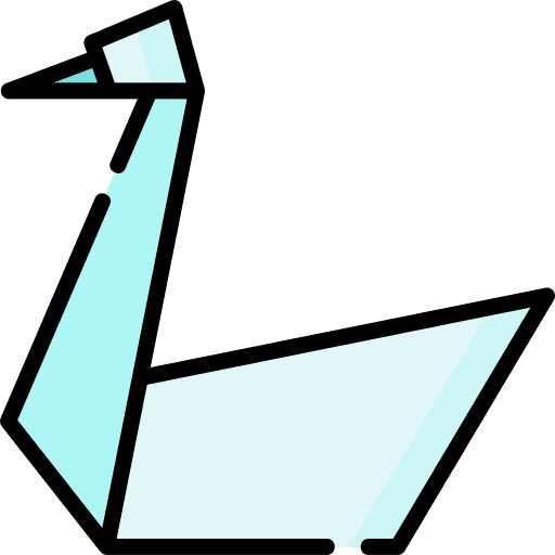 Swan swan folding art and design icon