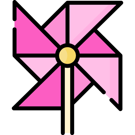 Windmill paper craft windmill icon