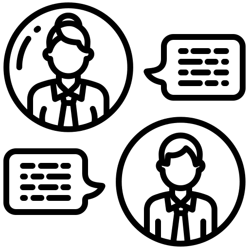 Discussion talk conversation speech bubble icon