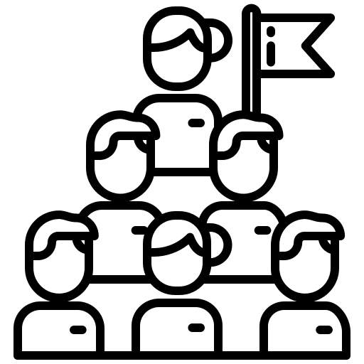 Team leader flag person team leader icon