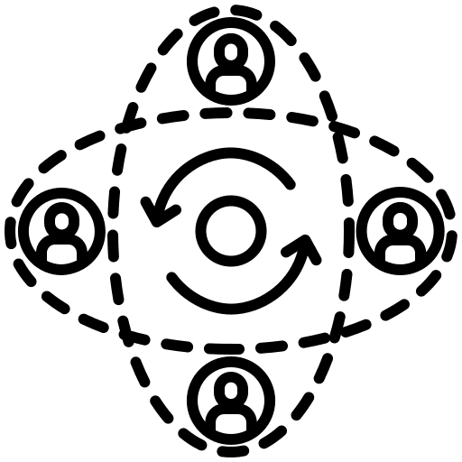 Team work recruit networking human resources icon