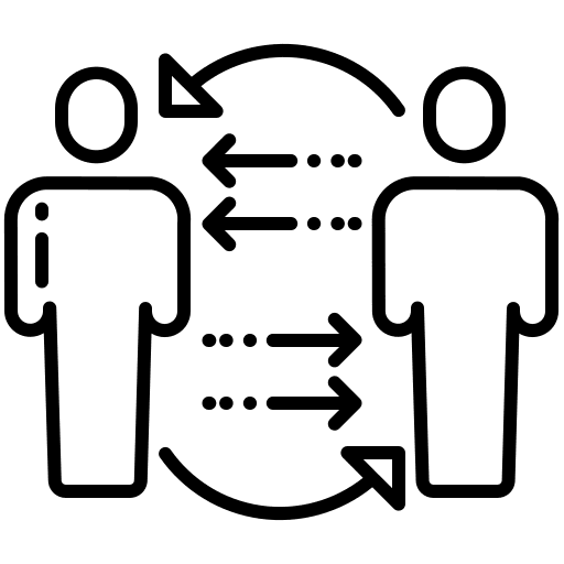 Connection people talking network icon