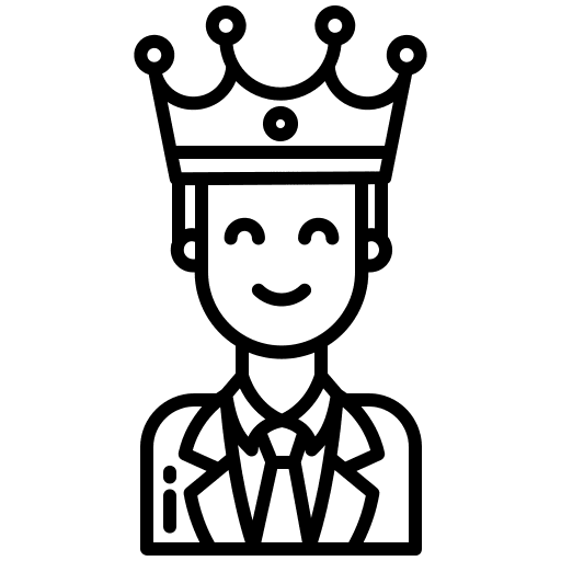 Best employee crown man worker icon