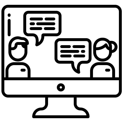 Chat chat woman speech bubble icon