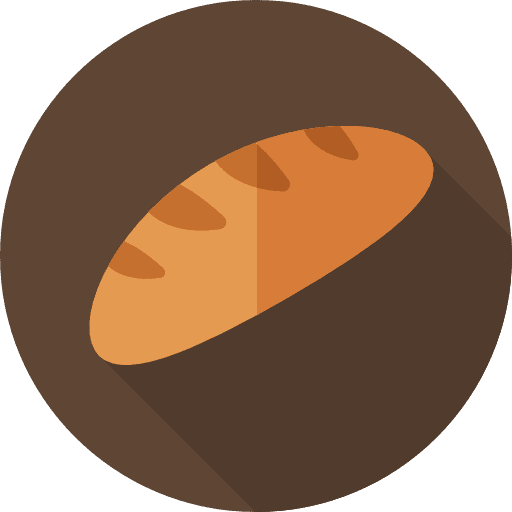 Bread baked bread food and restaurant icon