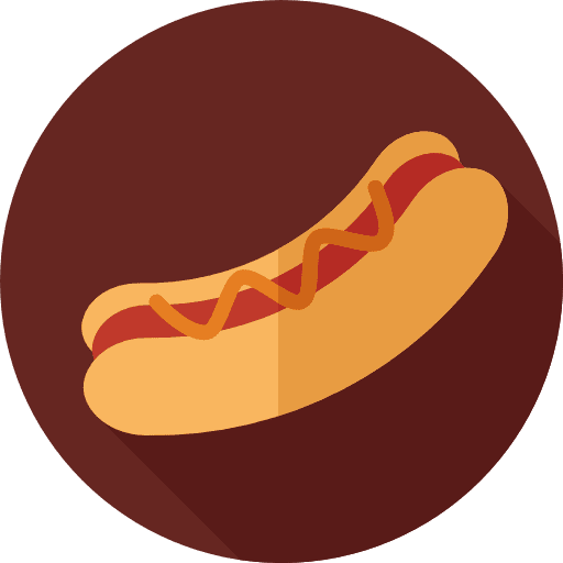 Hot dog sausage food fast food icon