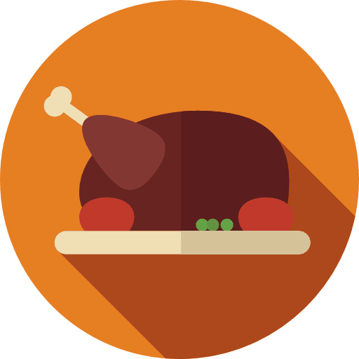 Chicken food and restaurant turkey food icon