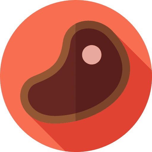 Steak meat food and restaurant food icon